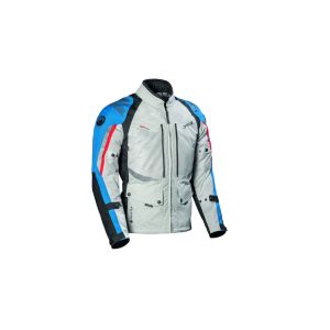 Dane Drakar GTX giacca da moto uomo (grigio / blu / rosso)
