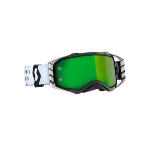 Occhiali da moto Scott Prospect a specchio (bianco / nero / verde)