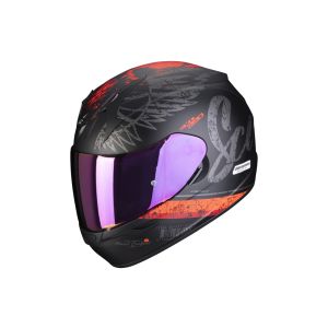 Scorpion Exo-390 iGhost casco integrale (nero opaco / argento / rosso)