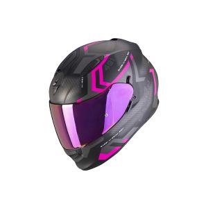 Scorpion Exo-491 Spin casco integrale (nero opaco / rosa)
