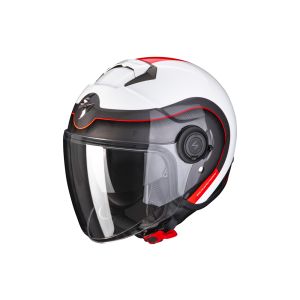 Scorpion Exo-City Roll Jet Helmet (bianco / nero / rosso)