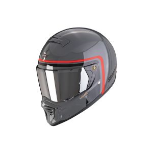 Scorpion Exo-HX1 Nostalgia Streetfighter Fullface Helmet (grigio / nero / rosso)