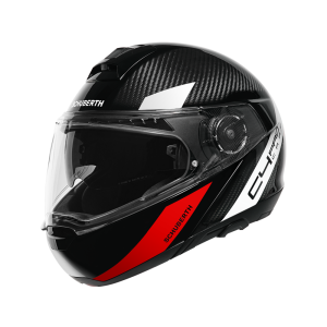 Schuberth C4 Pro Carbon Avio 3K casco flip-up (nero / bianco / rosso)