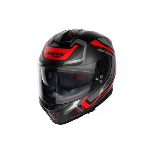 Nolan N80-8 Ally N-Com casco integrale (nero opaco / grigio / rosso)