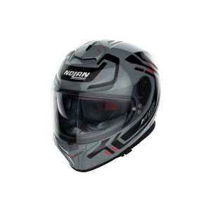 Nolan N80-8 Ally N-Com casco integrale (grigio / nero / rosso)