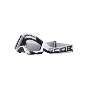 Occhiali da moto Scorpion E21 (bianco / nero)