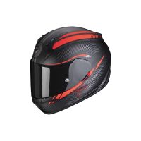 Scorpion Exo-390 Sting Fullface Helmet (nero opaco/rosso)