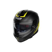 Nolan N80-8 Staple N-Com casco integrale (nero opaco / giallo)